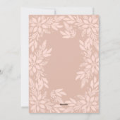 Crème Poinsettia Kerstontwerp Feestdagenkaart (Achterkant)