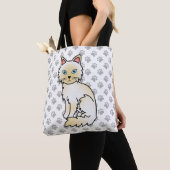 Crème Point Birmaanse kat / Ragdoll Mopshond Cute Tote Bag (Dichtbij)