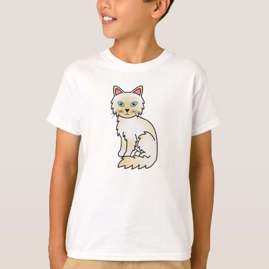 Crème Point Birmaanse / Ragdoll kat T-shirt (Voorkant)