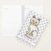 Crème Point Birman / Ragdoll Kat En Pootafdrukken  Planner (Display)