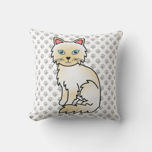 Crème Point Birman / Ragdoll Mooie Kat & Pootjes Kussen