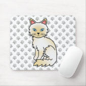 Crème Point Birman / Ragdoll Mooie Kat & Pootjes Muismat (Met muis)
