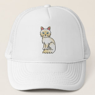 Crème Point Tabby Birmaan / Ragdoll Cartoon Kat Trucker Pet