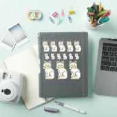 Crème Point Tabby Birmaanse / Ragdoll Cartoonkatte Sticker (iPad Cover)