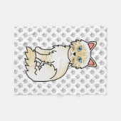 Crème Point Tabby Birmaanse / Ragdoll Cute Kat & P Fleece Deken (Voorkant (Horizontaal))