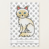 Crème Point Tabby Birman/Ragdoll En Poten & Tekst Planner (Voorkant)