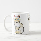 Crème Point Tabby Birman / Ragdoll kat Koffiemok (Links)