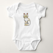 Crème Point Tabby Birman / Ragdoll Kat Romper (Voorkant)