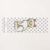 Crème Point Tabby Birman/Ragdoll Met Pootafdrukken Yogamat (Voorkant (horizontaal))