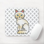 Crème Point Tabby Birman/Ragdoll Mooie Kat & Pootj Muismat (Met muis)