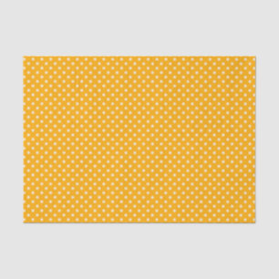 Crème Polka Dots op Geel Tissuepapier