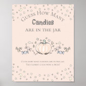 Crème Pompoen Hoeveel Snoepjes Baby Shower Spel Poster (Voorkant)