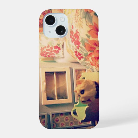 crème poppenhuis iPhone 15 case (Achterkant)