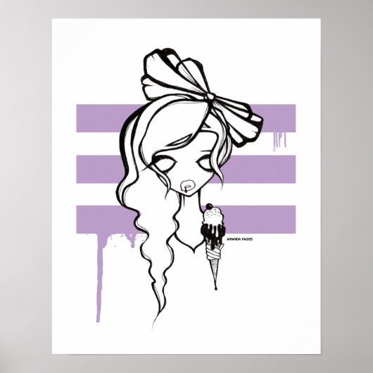 Crème Poster, 16x20 Poster (Voorkant)