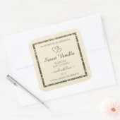 Crème Product Packaging Labels Gold Glitter Border (Envelop)