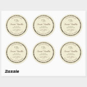 Crème Product Packaging Labels Gold Glitter Border (Vel)