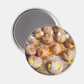 Crème Puffs bakken keuken magneet rond (Voorkant / Achterkant)