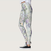 Crème Purple Flowers Leggings (Links)