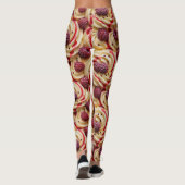 Crème Raspberry Swirl - Zoete Dessert Esthetiek Leggings (Achterkant)