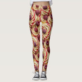 Crème Raspberry Swirl - Zoete Dessert Esthetiek Leggings (Voorkant)
