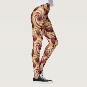 Crème Raspberry Swirl - Zoete Dessert Esthetiek Leggings