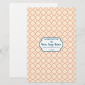 Crème & Red Quatrefoil Design Soap Wrap Paper (Voorkant / Achterkant)