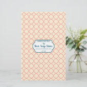 Crème & Red Quatrefoil Design Soap Wrap Paper (Staand voorkant)