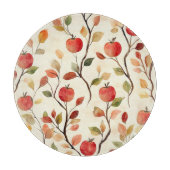 Crème Rode Appels Bladeren Snijplank (Voorkant)