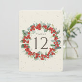 Crème Rode Berry + Eucalyptus Kersttafel nummer (Staand voorkant)