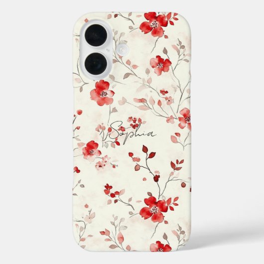 Crème Rode Bloem Case-Mate iPhone Case (Achterkant)
