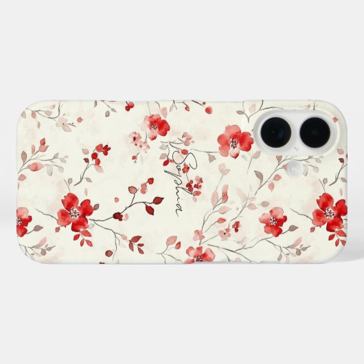 Crème Rode Bloem Case-Mate iPhone Case (Achterkant (horizontaal))