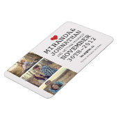 Crème & Rode Fotostrook Sla de datummagneet op Magneet (Linkerzijde)