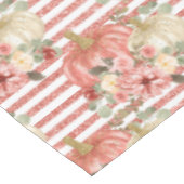  crème rode glitter streep bloemige pompoen tafelkleed (Gekanteld)