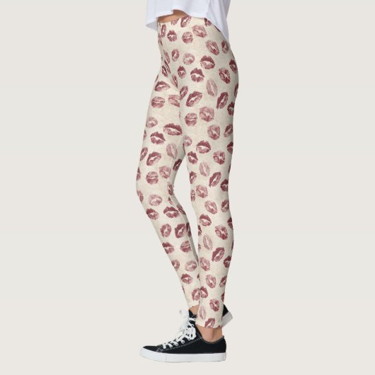 Crème Rode Lippen Leggings (Links)