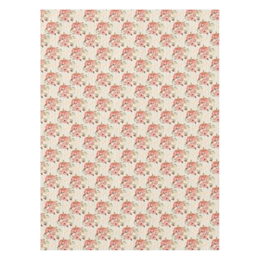  crème rode pompoen herfst Herfst streep Tafelkleed (Voorkant)