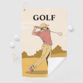 Crème Rood Aangepaste Beste golfhanddoeken Golfhanddoek (Insitu)