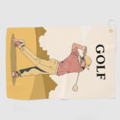 Crème Rood Aangepaste Beste golfhanddoeken Golfhanddoek (Horizontaal)