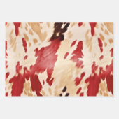 Crème Rood Goud Western Koeienhuid Inpakpapier Vel (Voorkant 2)
