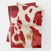 Crème Rood Goud Western Koeienhuid Inpakpapier Vel (In situ)