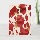 Crème Rood Goud Western Koeienhuid Kaart (Achterkant)
