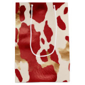 Crème Rood Goud Western Koeienhuid Medium Cadeauzakje (Achterkant)
