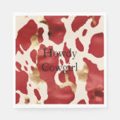 Crème Rood Goud Western Koeienhuid Servet (Voorkant)