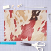 Crème Rood Western Koeienhuid Tissuepapier (Craft)