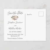 Crème Roos bloemenkrans Bewaar de datum Aankondigingskaart (Achterkant)