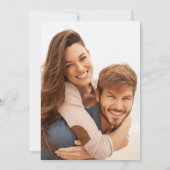 Crème roos gouden bloemen boog foto luxe bruiloft kaart (Achterkant)