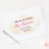 Crème Roos Hoe zoet het is Sticker (Envelop)