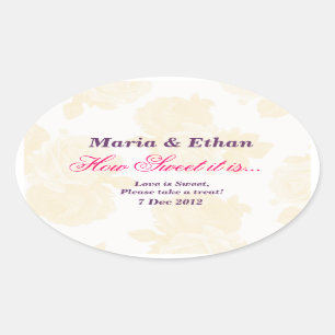 Crème  Roos Hoe zoet het is Sticker