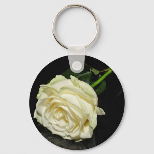 Crème Roos Sleutelhanger