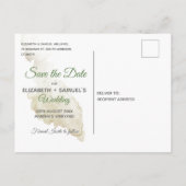 Crème Roos Waterverf Patroon Aangepast Aankondigingskaart (Achterkant)