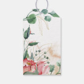Crème & Rose | Lente bloemen Bruiloft Bedankt Cadeaulabel (Achterkant)